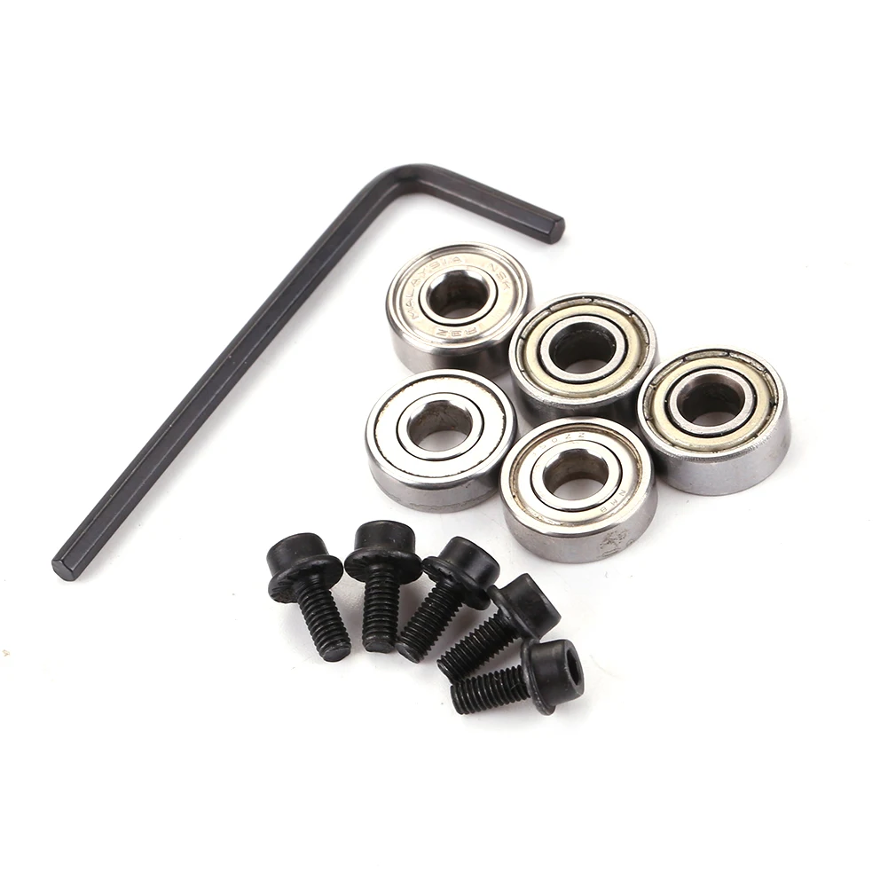 

5pcs Carpentry Drill Milling Heads Bearing Hex Wrench Screw Parts Kit Repairing Electric Rollers Accessories