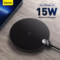 baseus 15w qi wireless charger for iphone 13 12 pro max digital display fast wireless charging for samsung xiaomi pad 5 huawei