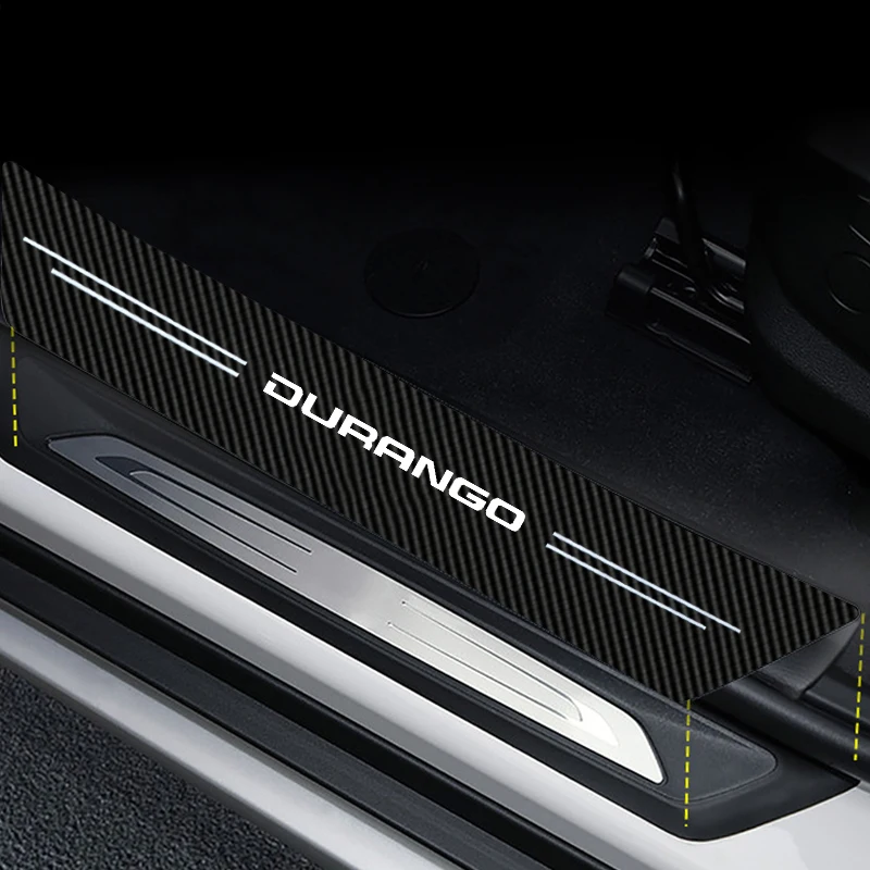 

4Pcs Car Scuff Plate Door Threshold Sill Stickers For Dodge Charger Durango RAM SRT 2021 2020 2019 2018 2017 2016 2015 2014 2013