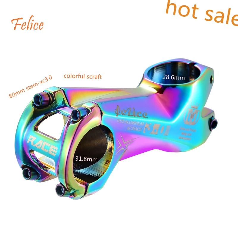 Купи Bicycle Stem Colorful Ultralight Mountain Bike Stem MTB XC AM Bike Handlebar Rainbow Stem за 245 рублей в магазине AliExpress