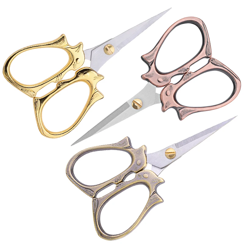 

LMDZ Retro Tailor Scissors For Needlework Sewing Cross Stitch Antique Squirrel Scissors Fabric Cutting Scissors DIY Handicraft
