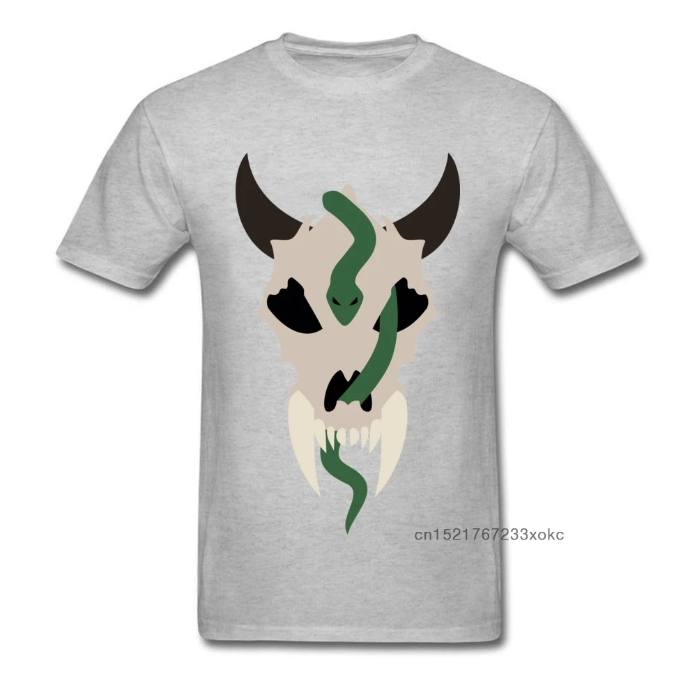 Стильная мужская серая футболка с принтом черепа быка и змеи модные летние Топы И