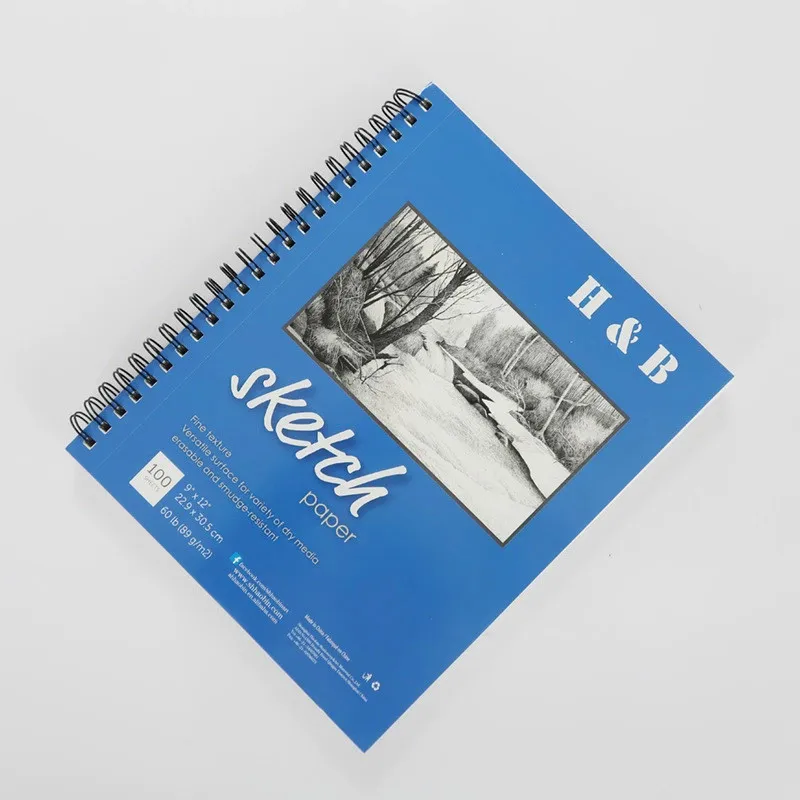 Paper Coil Sketch Notebook Graffiti Painting Blank Notepad | Канцтовары для офиса и дома