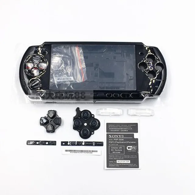 Чехол с полным покрытием для PSP 1000 2000 3000 черного цвета наборами кнопок Psp |