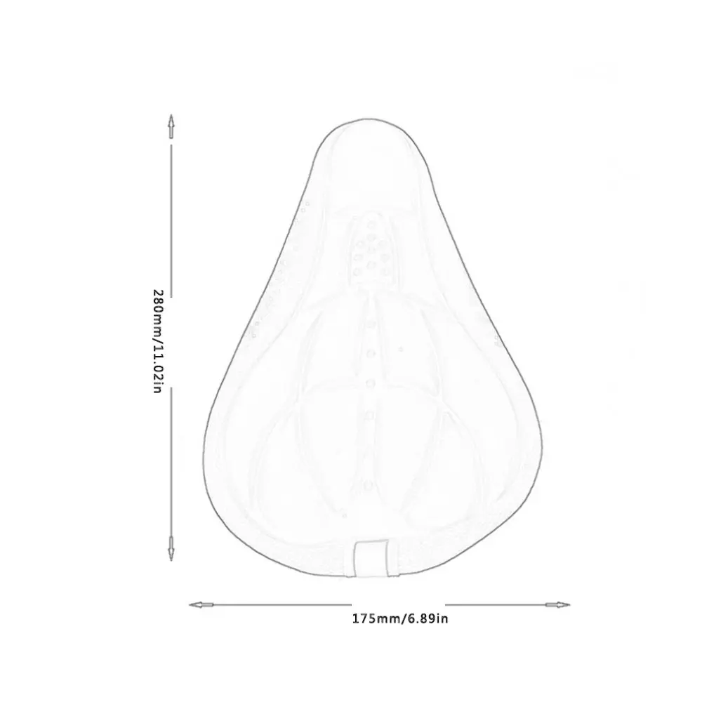 

Bicycle Seat Non-Slip Wear-Resistant Fabric Vented Ergonomic Channel Relieves Pressure Shock Absorption