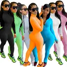 2020 летние женские комбинезоны уличные комбинезоны в спортивном стиле с высокой талией с длинным рукавом пикантная обувь для ночного клуба вечерние фитнес цельные костюмы GL4108