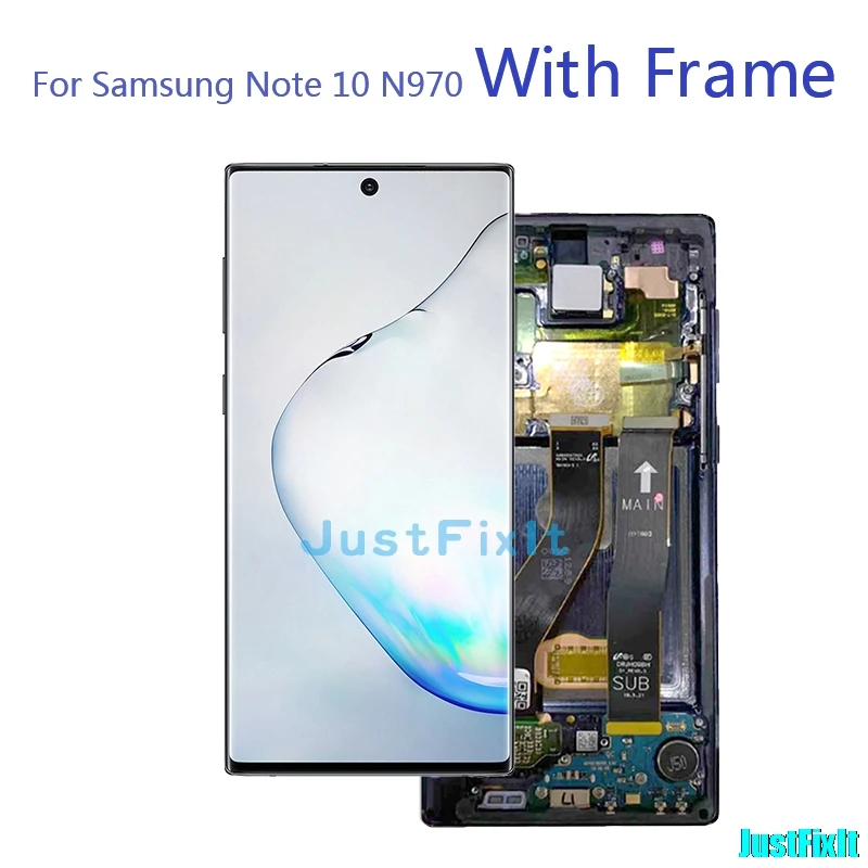 Для Samsung Galaxy Note 10 Lcd с рамкой дисплей сенсорный экран дигитайзер сборка Note10 N970F N9700