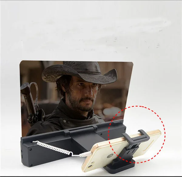 

12 Inch Folding Enlarged Magnifying Glass 3D Phone Screen Magnifier Amplifier With speakersTelephone Enlarger For Smartphone