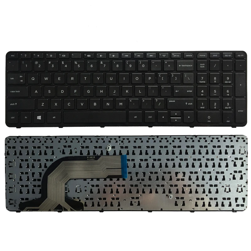 

New For HP PK1314D2A00 V140502AS1 Black US Keyboard With Frame