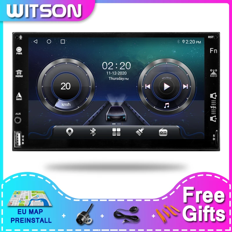 

Автомобильный DVD-плеер WITSON с большим экраном, Android 10, 2 Din, универсальный, двойной DIN, 4RAM, 64ROM