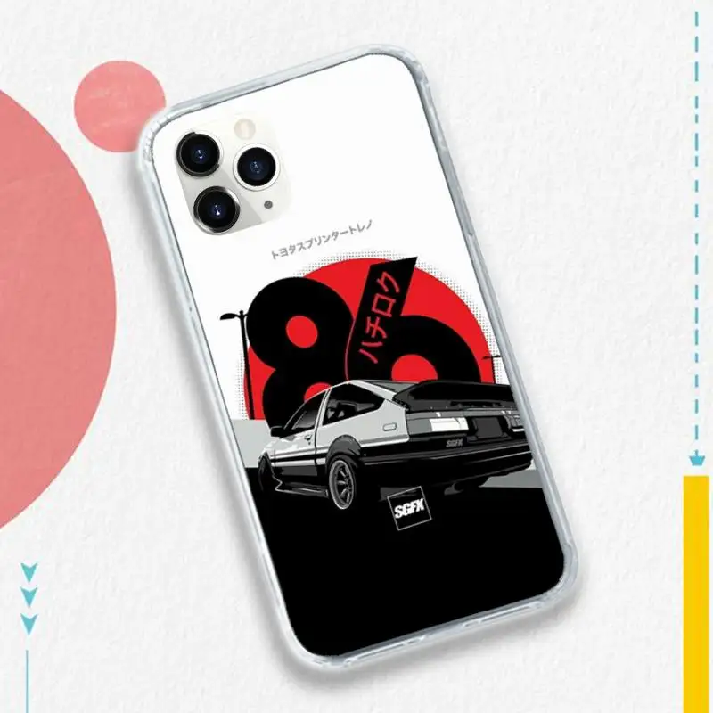 

Amine INITIAL D AE86 Comics Phone Case for iPhone 11 12 pro XS MAX 8 7 6 6S Plus X 5S SE 2020 XR