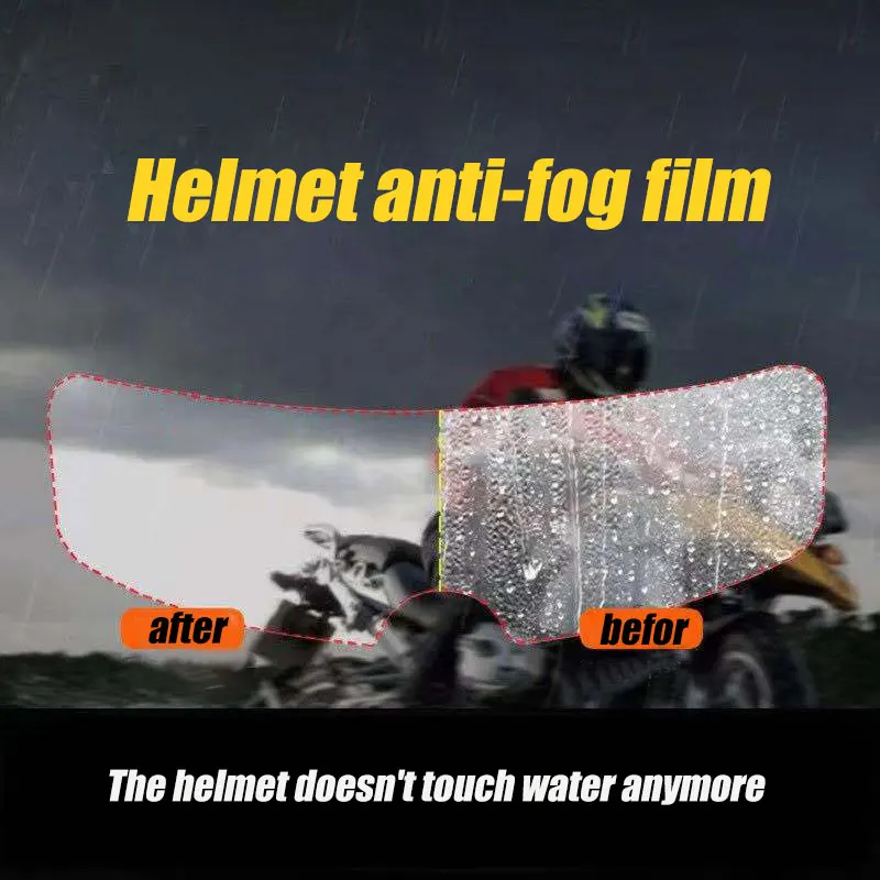 

Motorcycle Helmet Anti-fog Film and Rain Film Durable Nano Coating Sticker Waterproof Film Helmet Accessories Universal