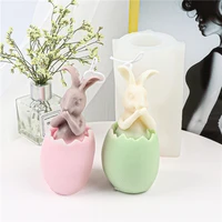 eggshell bunny candle silicone mold for diy handmade aromatherapy candle ornaments handicrafts soap mold hand gift making