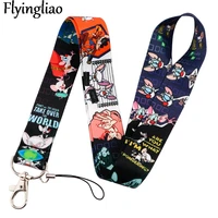 two lovely mouse lanyard keys phone holder funny neck strap with keyring id card diy animal webbings ribbons hang rope