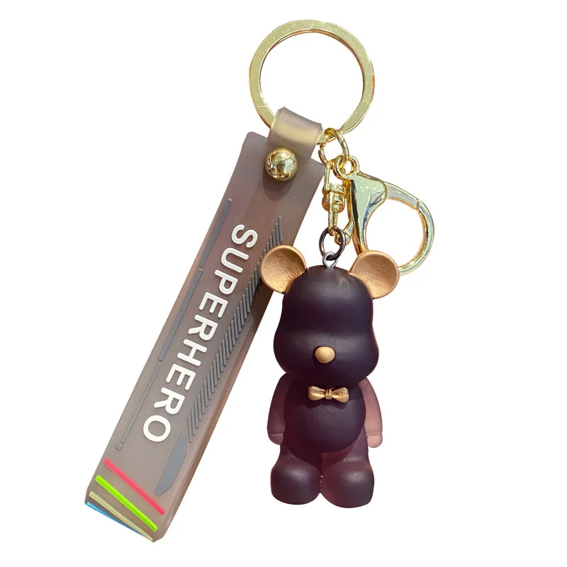 

Fashion Crystal Bear Key Chain Car Key Chain Bag Pendant Creative Accessories