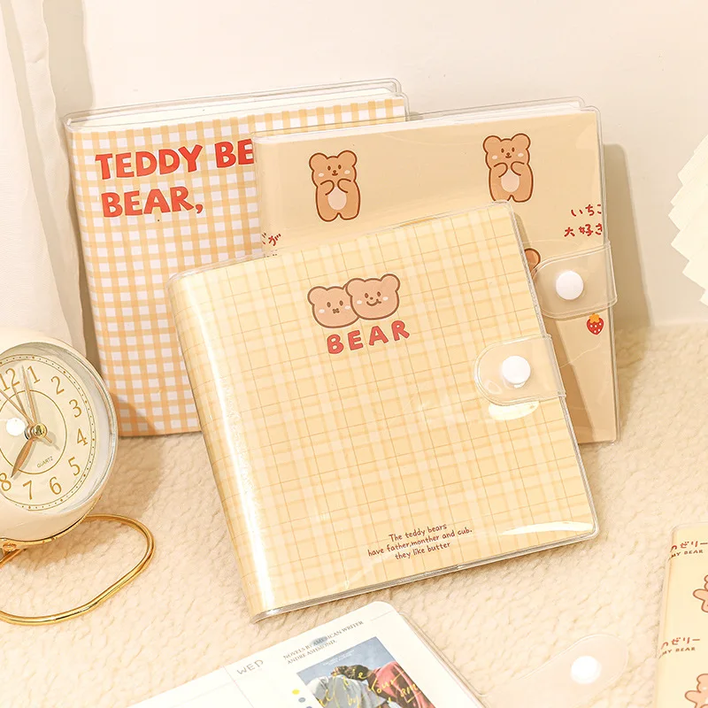 

120 Sheets PVC Cover Bear Notebook Monthly Weekly Agenda Planner 2022 Journal Diary Writting Pads School Stationary