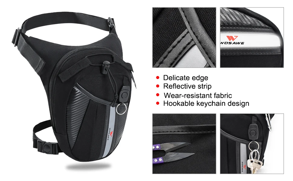 Сумка на пояс для мотокросса 3L забавная дорожная износостойкая сумочка из ткани