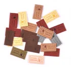 20 шт, смешанные цвета, байковые тиснением этикетки для Одежда Аксессуары для шитья уход сумки ярлыки для одежды DIY ручной работы ремесла 18x33 мм c3083