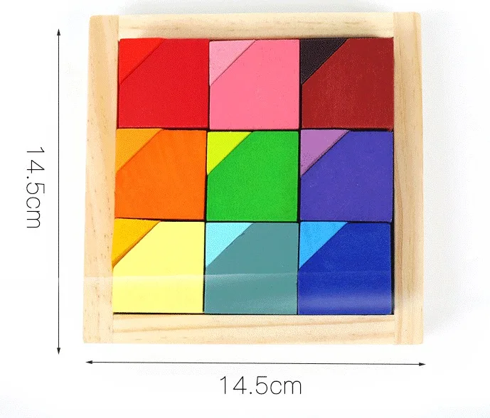 

Top Children's toys wooden building block rainbow stacking game jenga Montessori Educational colorful wooden Rainbow Blocks toys
