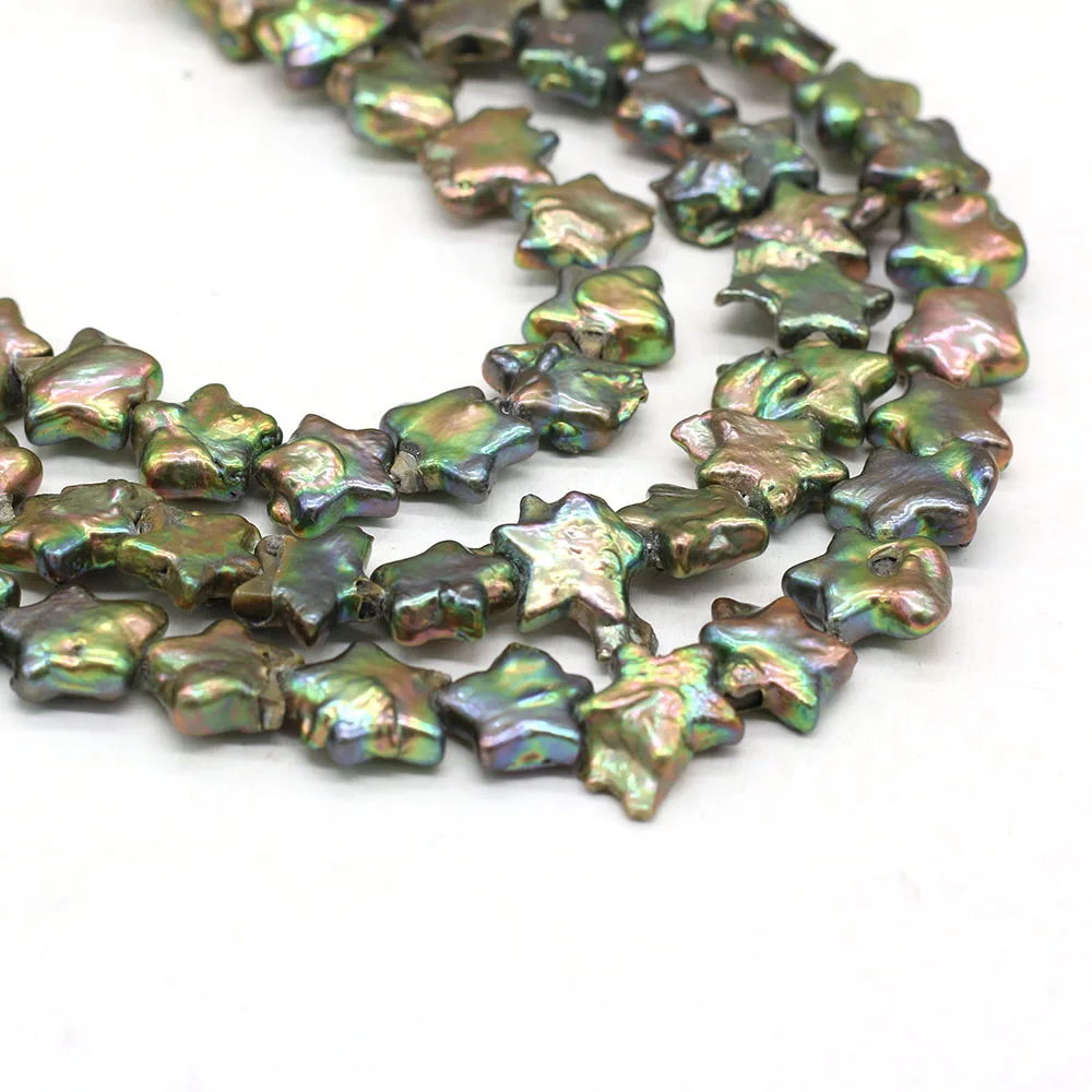 Natural Freshwater Pearl Beaded Five-pointed Star Pearl Loose Beaded for Making DIY Jewerly Necklace Bracelet Size 11-12mm