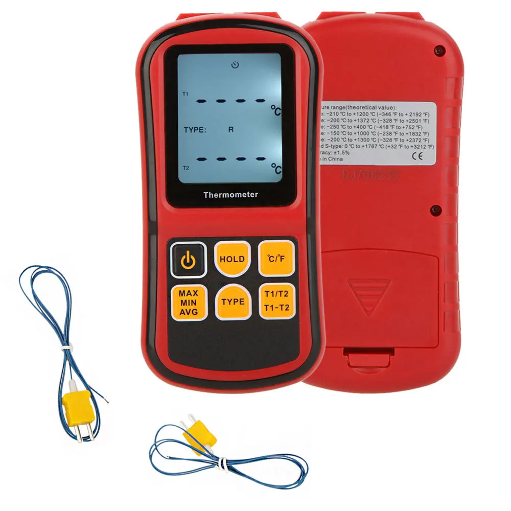 

Dual-channel Temperature instrument diagnostic-tool Tester for K/J/T/E/R/S/N Thermocouple