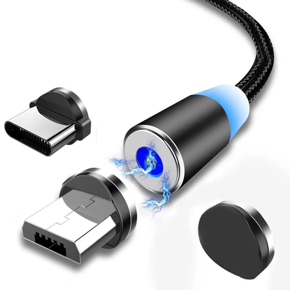 Магнитный кабель USB type C для зарядки Micro шнур мобильного телефона huawei samsung