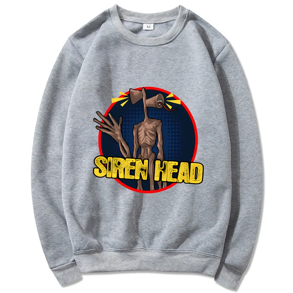 

Harajuku Siren Head Print Pullover SCP Horror Game Sweatshirt Unisex Cotton Spring Autumn Sweatshirts Male Hipster Sportswear