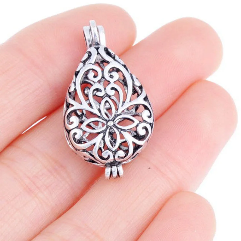 Стимпанк светящийся полый кулон в форме капли воды ожерелье светится темноте