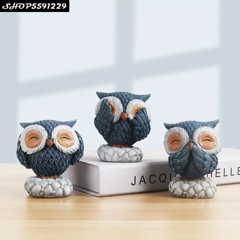 Скандинавская искусство полимерная сова поделки раньше шкаф для вина