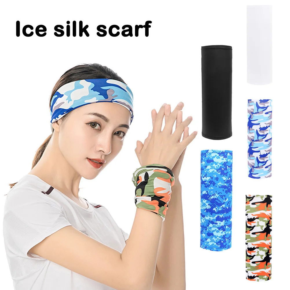 

Outdoor cycling cold ice silk headband for men and women sports sun proof Bib multi-functional magic Headband