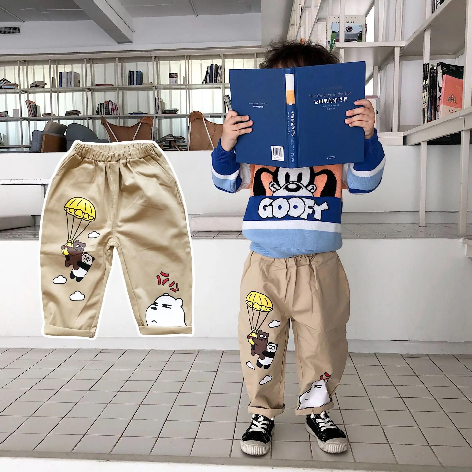 Осеннее платье Tonytaobaby новинка повседневные штаны для маленьких мальчиков и