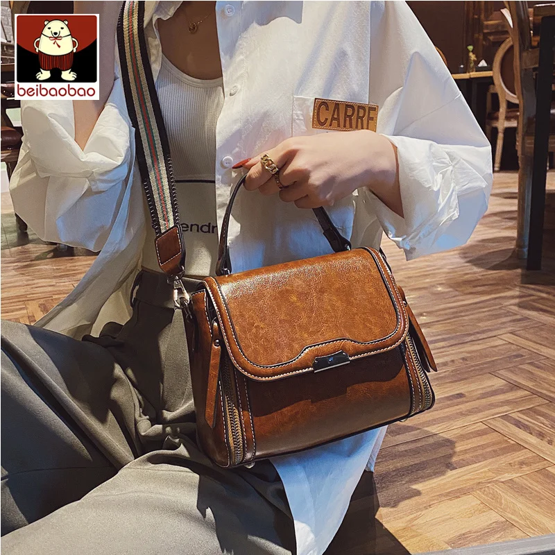 

Beibao 2021 new fashion styling texture portable single shoulder bag women's bag simple fashion messenger bag