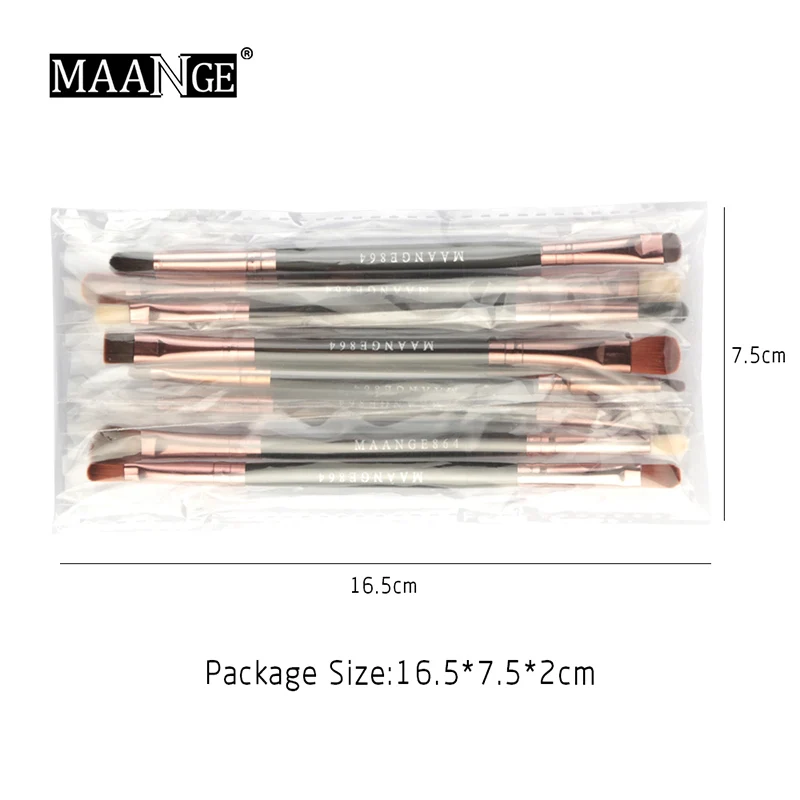 

Hot 8pcs Makeup Brushes Double Head Black Handle Eyebrow Eyeliner Lip Eye Shadow Cosmetic Brush EY669