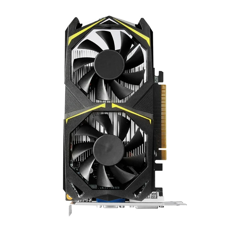 

Computer Graphic Card GTX750TI 4GB GDDR5 128 Bit PCIE 3.0 HDMI-Compatible+VGA+DVI Interface W/ Twin Cooling Fan