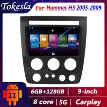 Tokesla Car Radio Android For Hummer H3 Video 2 Din DVD Automotivo Central Multimedia Player Gps Navigation Screen Receiver 5G