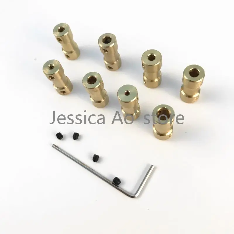 10 шт. жесткие МУФТЫ ЦИЛИНДР Медный двигатель коннектор металлическая муфта