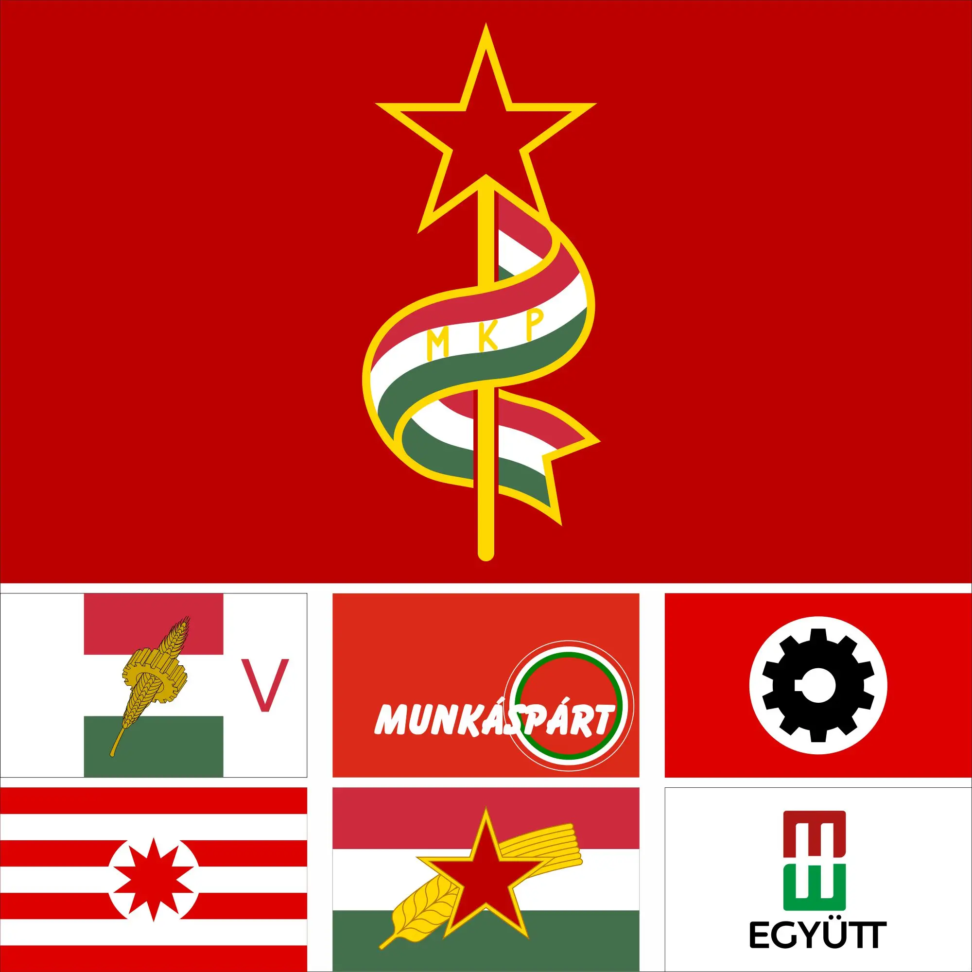 

Венгерский коммунистической вечерние (варианта) вечерние флаг 3X5FT 90X150CM 100D полиэстер Рабочая Народно-баннер
