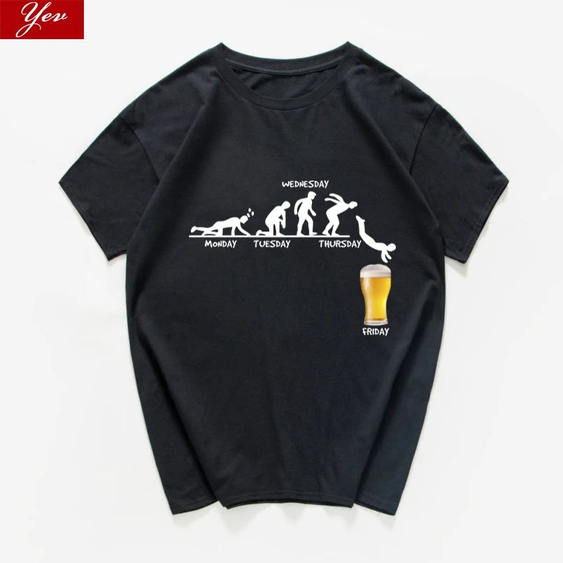 Новинка Мужская футболка Week Craft Beer Graphic летние топы из 100% хлопка для напитков в