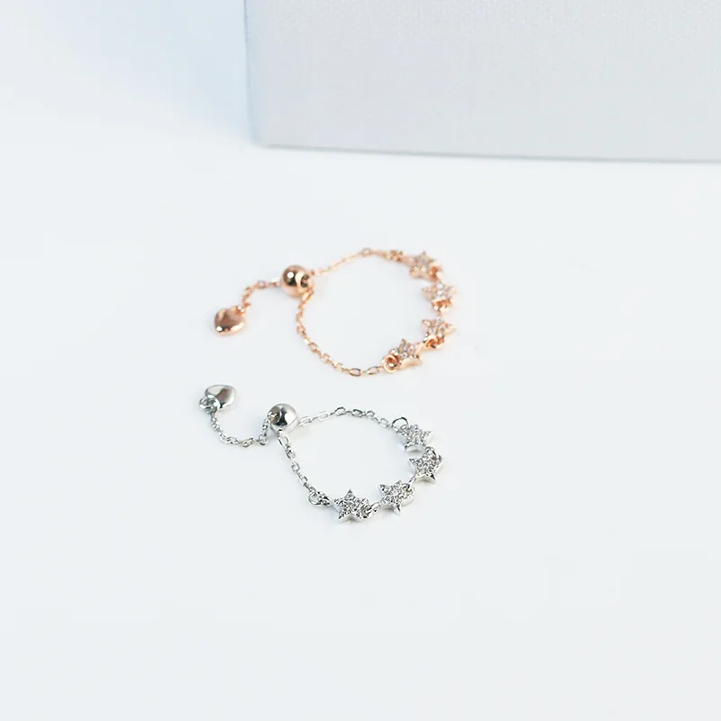 Кольцо с дизайном звёзды из стерлингового серебра S925 пробы женское кольцо