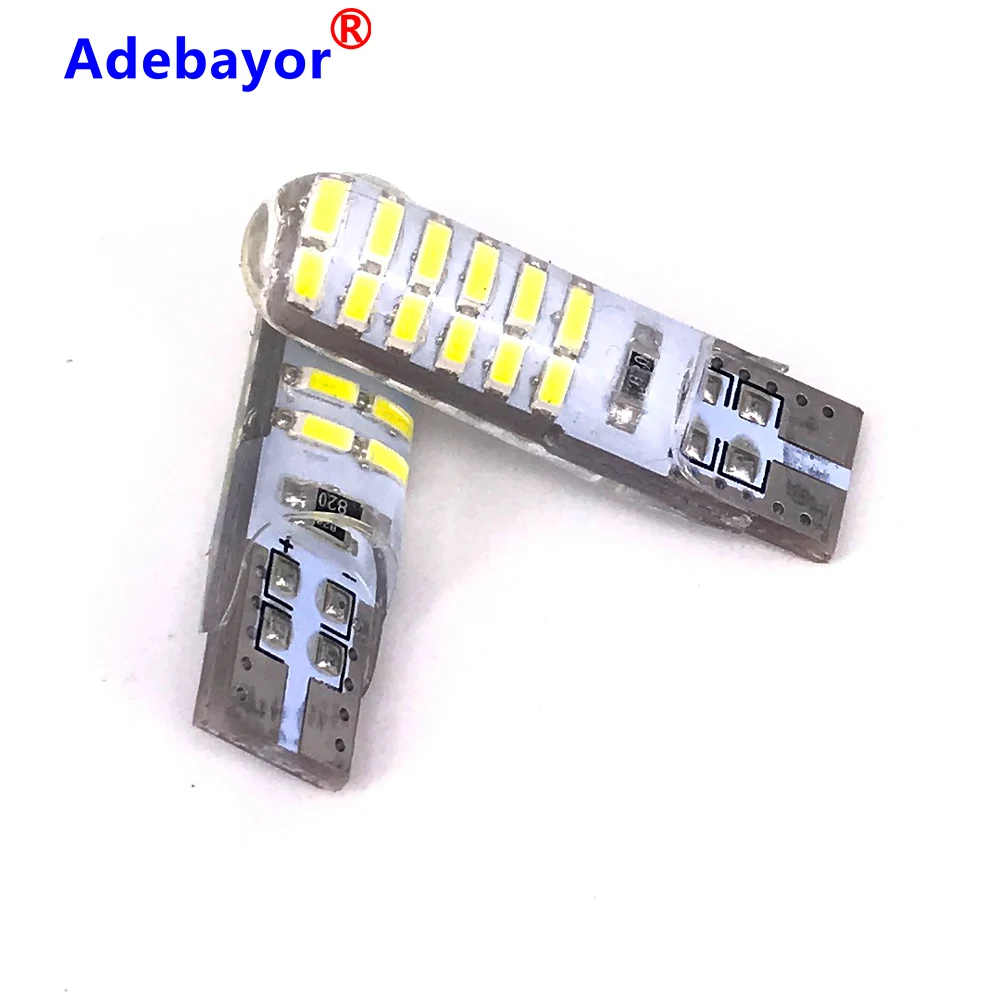 4 шт. силиконовые светодиодсветодиодный лампы T10 W5W 192 168 501 24SMD 24 SMD 3014|Сигнальная