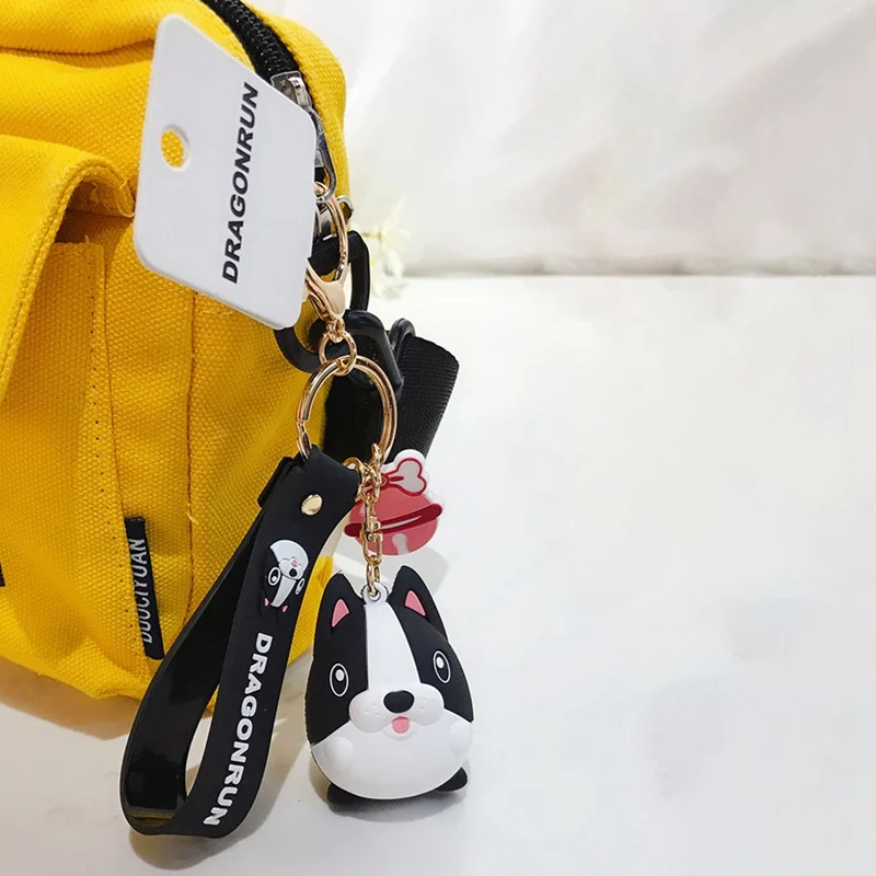 

Key Chain Car Key Ring Bag Pendant Jewelry Cartoon Fashion Lovely Dog Keychain Colorful PVC Lovely Dog Keychains For Women