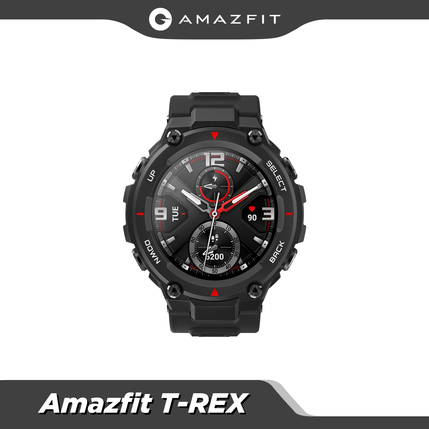 

In stock 2020 CES Amazfit T-rex T rex Smartwatch 5ATM waterproof Smart Watch GPS/GLONASS AMOLED Screen for iOS Android