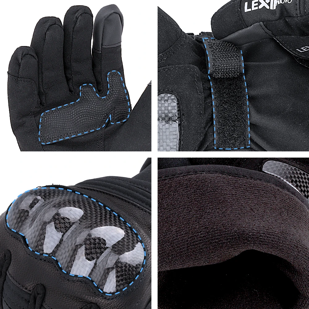 

Lexin Winter Motorcycle Gloves Waterproof Thermal Riding Glove Touch Screen Motorbike Racing Leather Guantes Moto Men Women W1