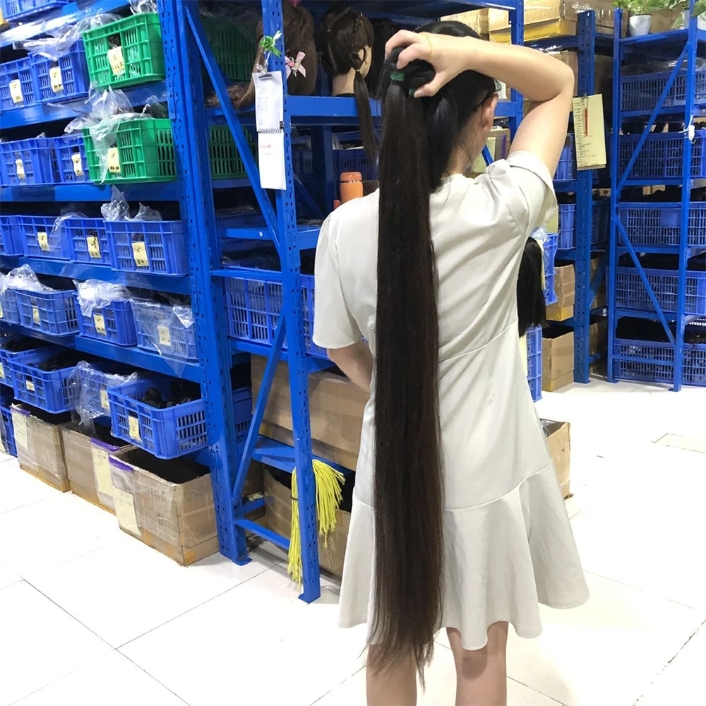 

ALITOP 30 Inch Straight Hair Bundles Long Length Indian Raw Hair Weave Bundles 100% Human Virgin Hair Extentions Natural Color