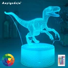 Светодиодный ночник 3D, лампа дневного света, 16 цветов, меняющий ночной Светильник ильник, настольные лампы с дистанционным управлением, игрушки, подарок для ребенка, украшение для дома