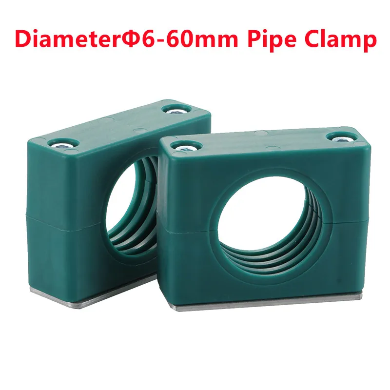 5PCS 6/8/10/12/14/16/18/20/22/25/27/28/30/32/35/40/45/50/55/60mm Diameter Pipe Bolted Plastic Clips Pipe Clamp Tube Fastener Kit