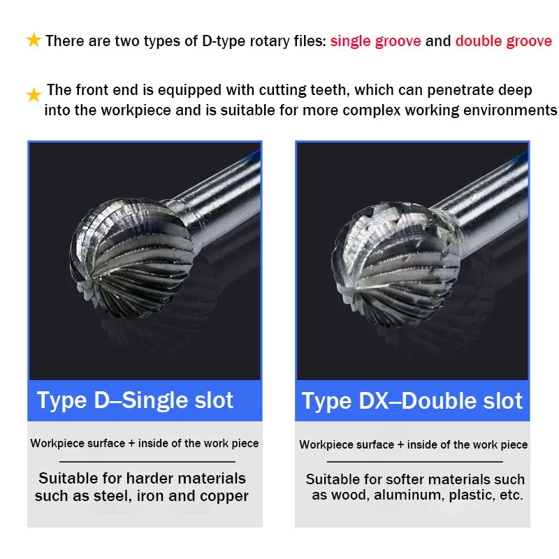 Шлифовальная головка из вольфрамовой стали твердосплавная Вращающаяся насадка