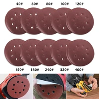 80pcs 5 inch 125mm round sandpaper eight hole disk sand sheets grit 40 400 hook and loop sanding disc polish abrasive tools