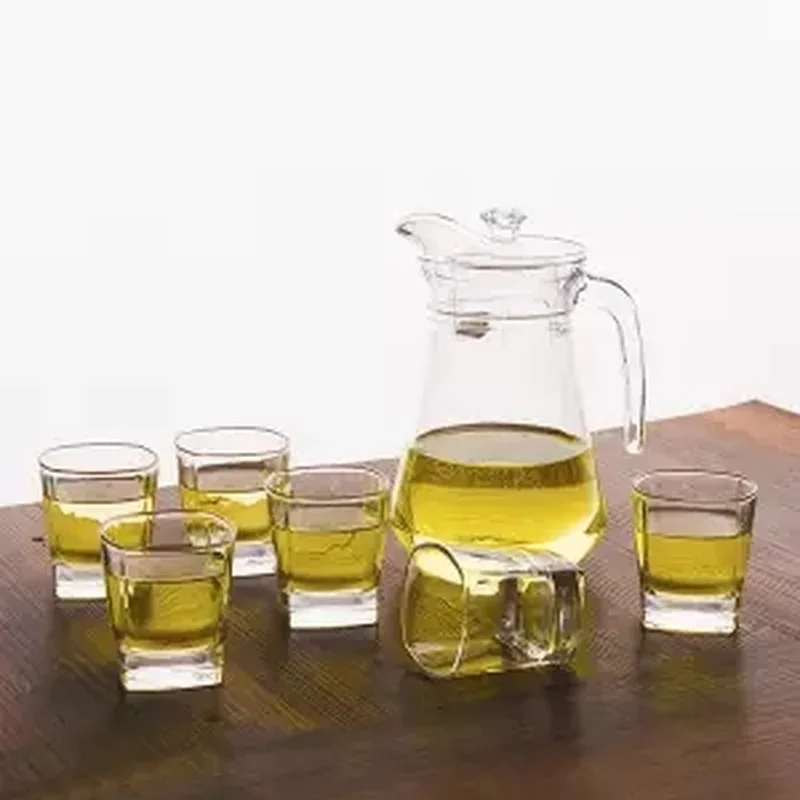

Thick Heat-resistant Lead-free Glass Cups Cups Beer Drinks Juice Cups Large Glass Plate Cold Kettle Set Glass Cup Shot Glass
