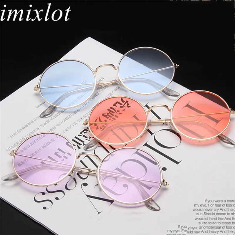 

Imixlot Newest Elegant Ocean Color Sunglasses for Women Men Round Sunglasses Oculos de sol Eyeglass Lunette De Soleil Femme